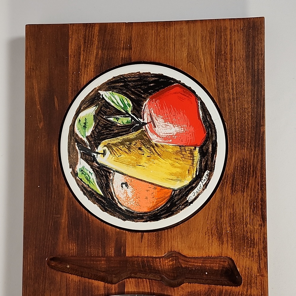Vintage Mid Century Modern MCM/Retro Wood Cheese Charcuterie Board - Picture 4 of 16